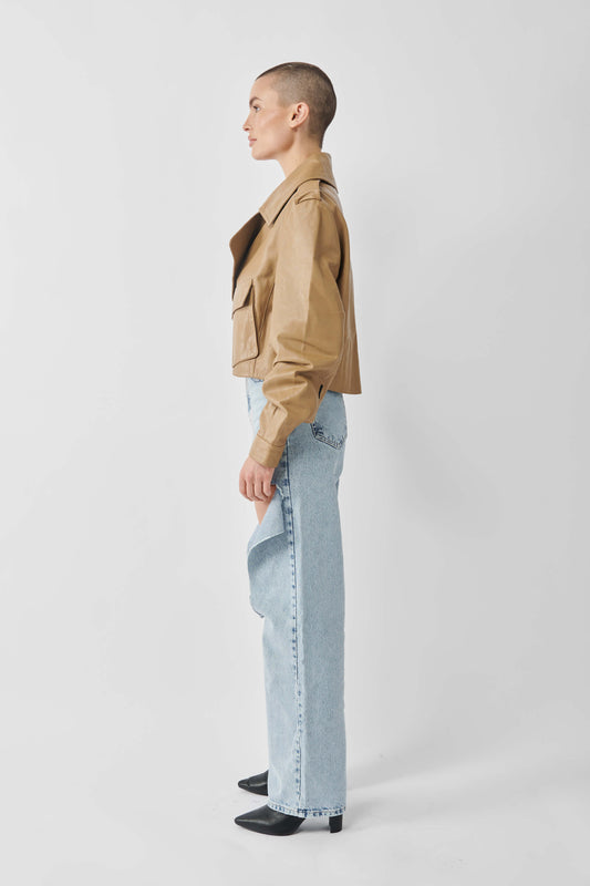 Cropped Blouson Sand - Tall